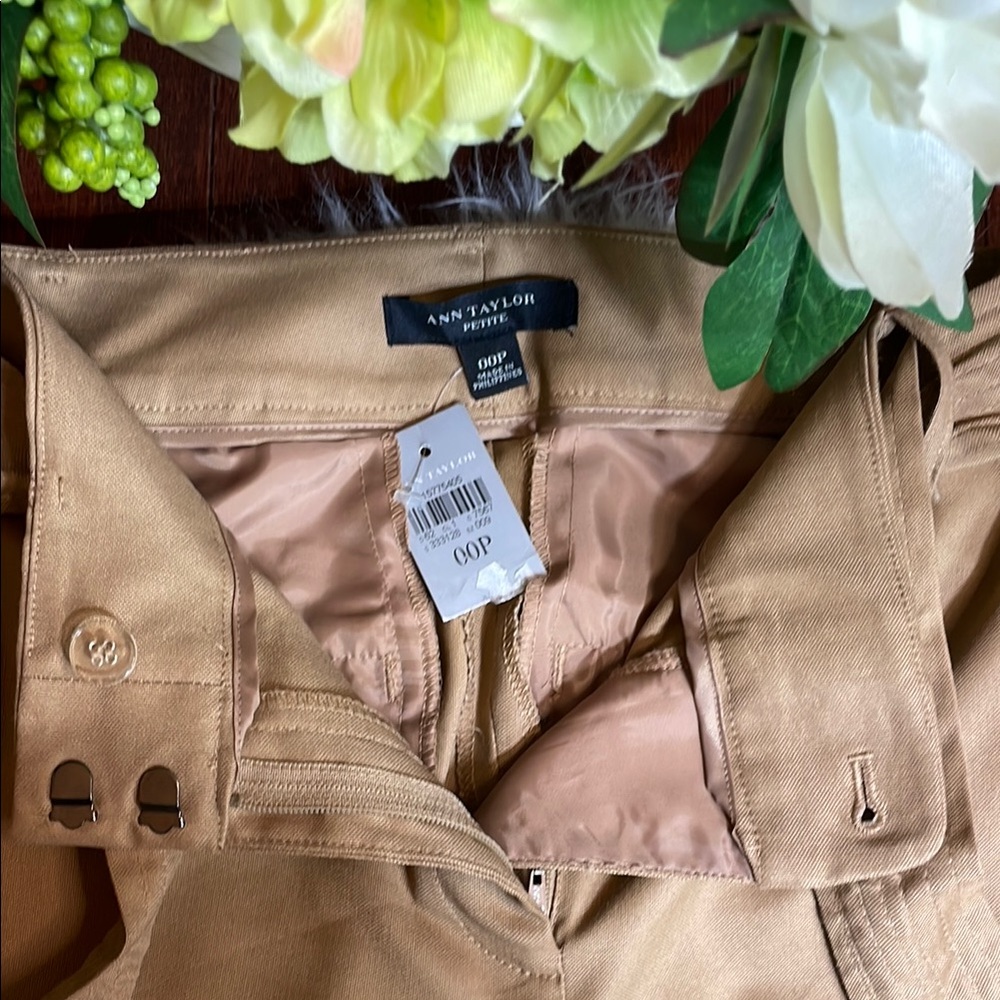 Ann Taylor Tan Trousers with Belt - Picture 4 of 13
